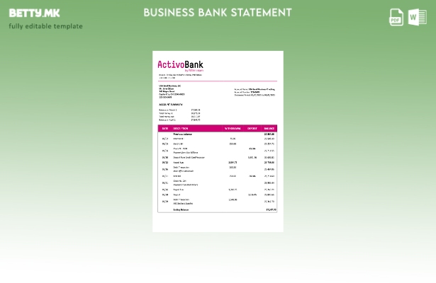 модерен стил Португалија Активобанк компанија која проверува извод од сметката Ш